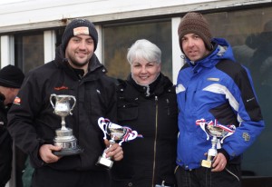 Dom III (left) with Moira Atkinson and Barry Hogg at Charterhall